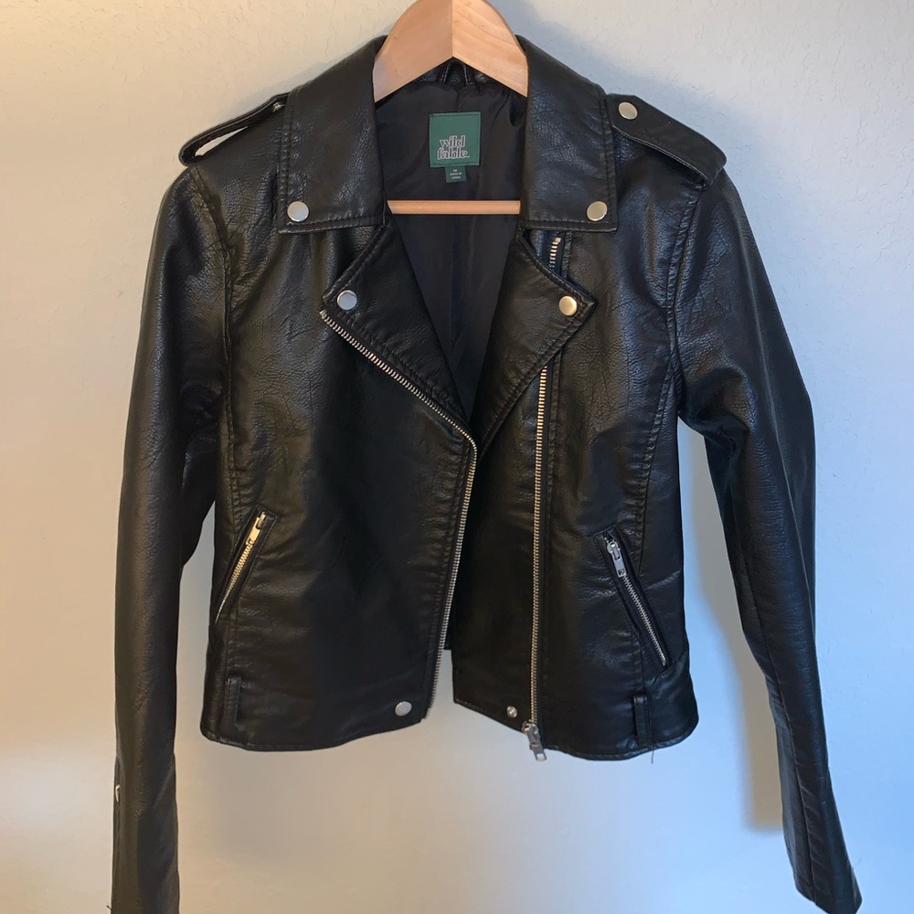 Wild Fable faux leather moto jacket